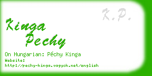 kinga pechy business card